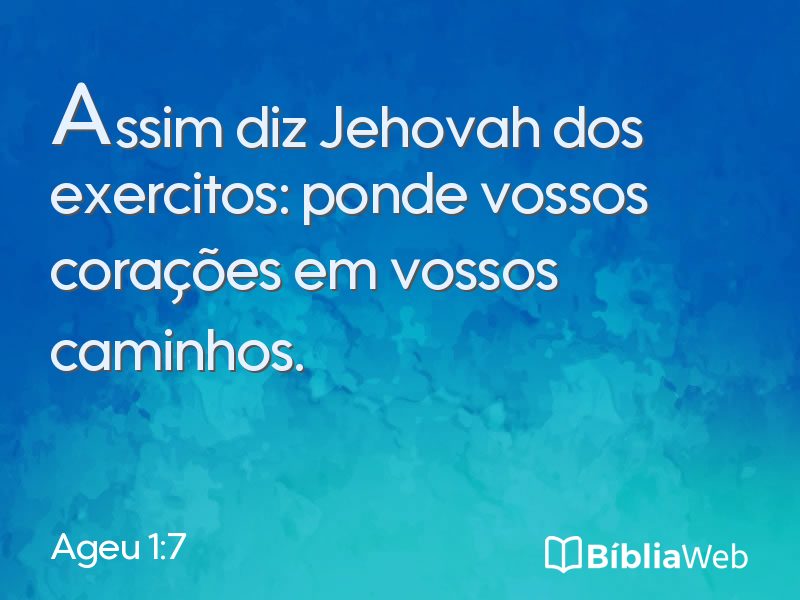 Ageu 1:7 em imagem para compartilhar