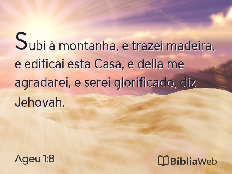 Ageu 1:8 em imagem para compartilhar