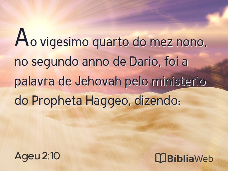 Ageu 2:10 em imagem para compartilhar