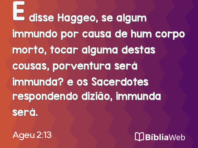 Ageu 2:13 em imagem para compartilhar