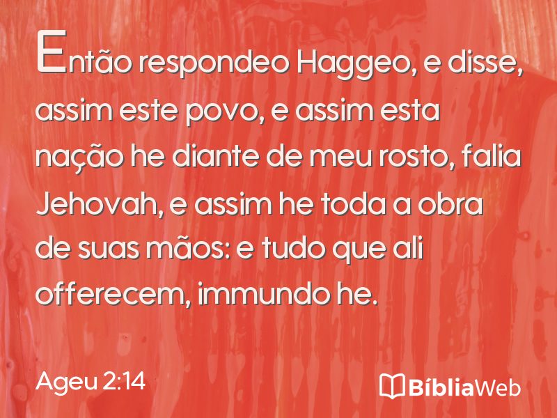 Ageu 2:14 em imagem para compartilhar