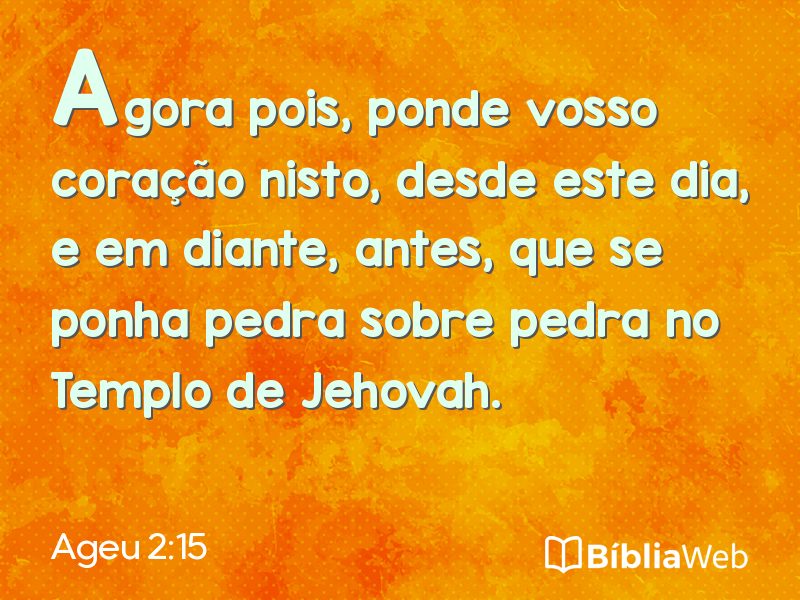 Ageu 2:15 em imagem para compartilhar