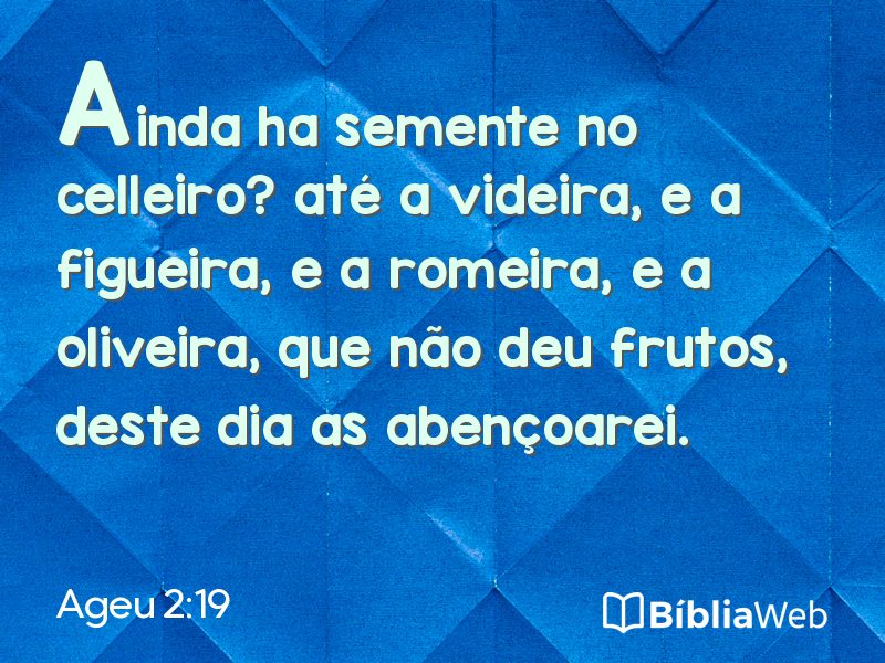 Ageu 2:19 em imagem para compartilhar