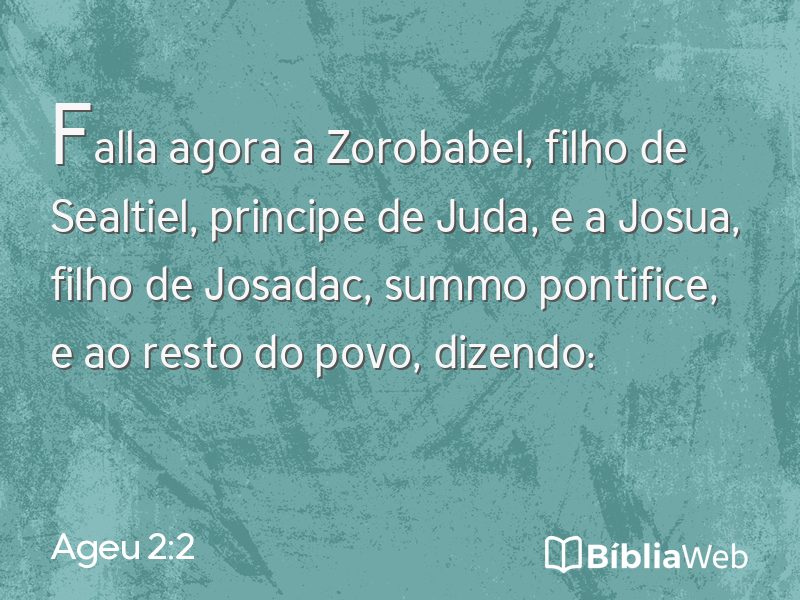 Ageu 2:2 em imagem para compartilhar