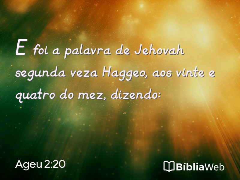 Ageu 2:20 em imagem para compartilhar
