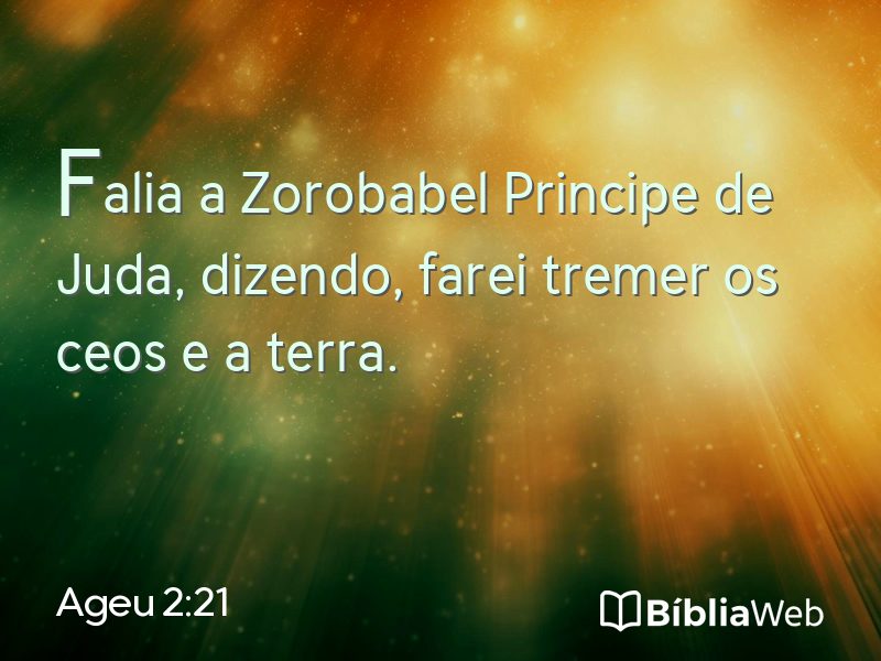 Ageu 2:21 em imagem para compartilhar