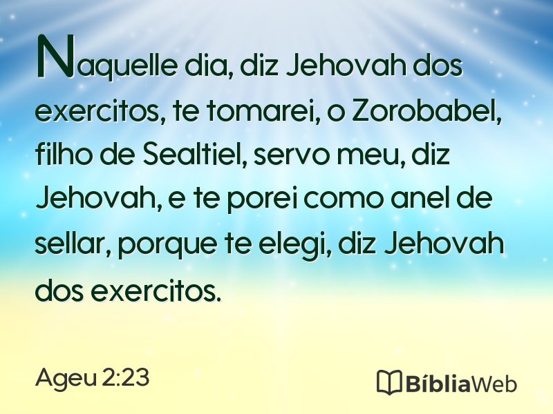 Ageu 2:23 em imagem para compartilhar