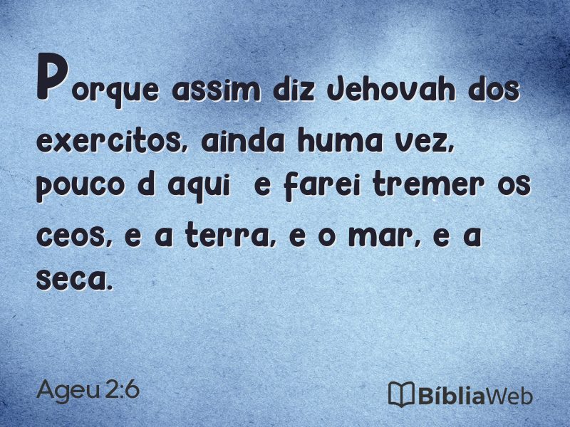 Ageu 2:6 em imagem para compartilhar