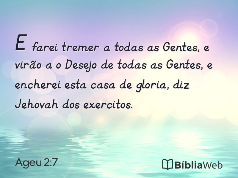 Ageu 2:7 em imagem para compartilhar