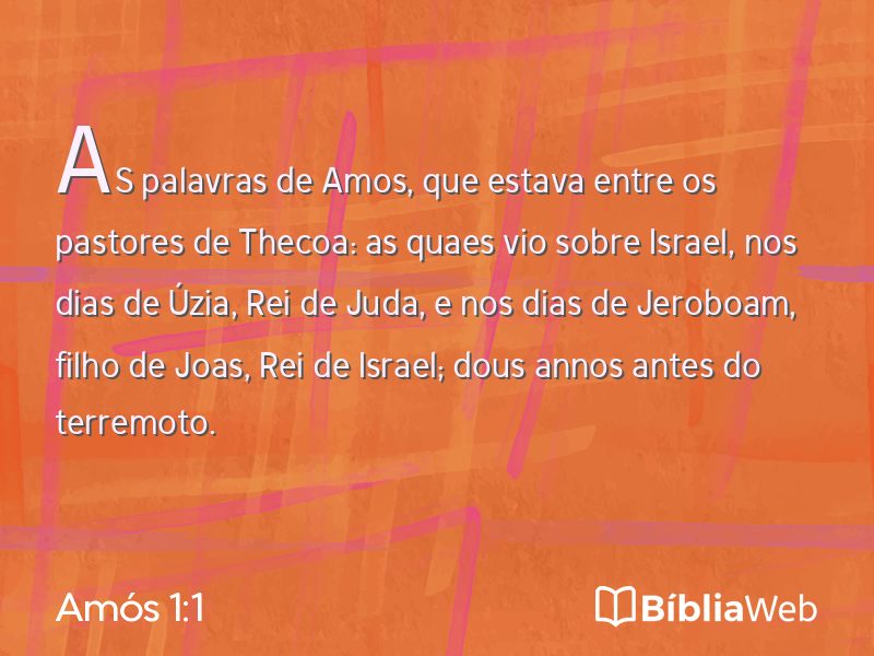 Amós 1:1 em imagem para compartilhar
