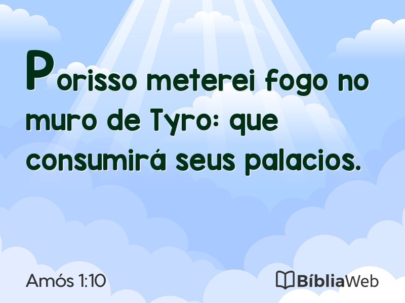 Amós 1:10 em imagem para compartilhar
