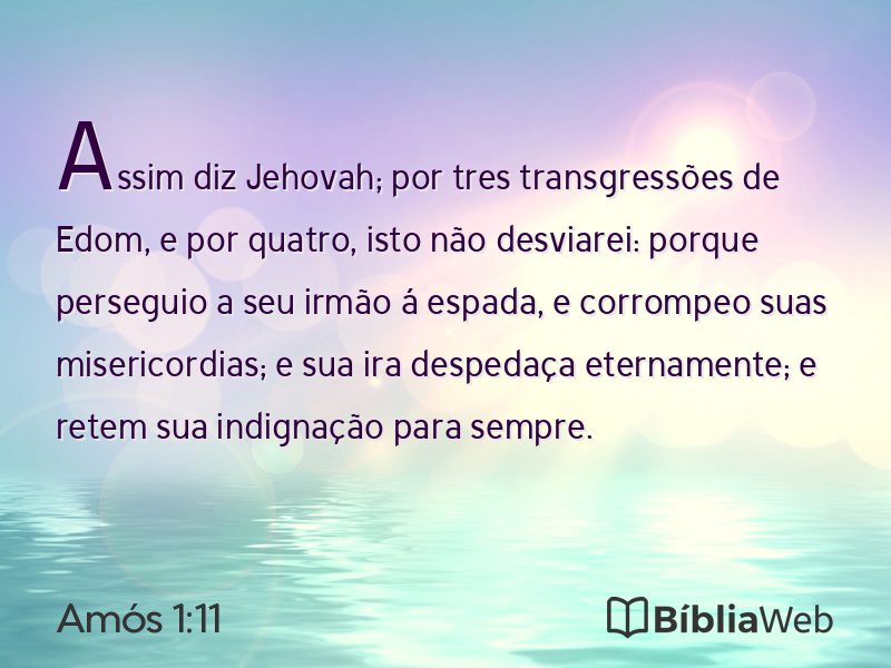 Amós 1:11 em imagem para compartilhar