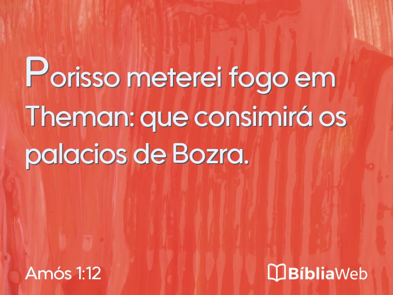 Amós 1:12 em imagem para compartilhar