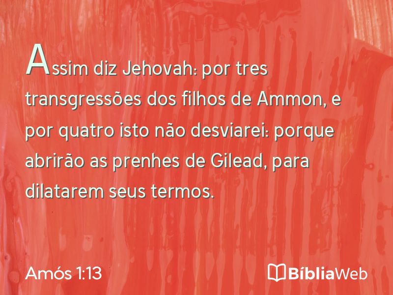 Amós 1:13 em imagem para compartilhar