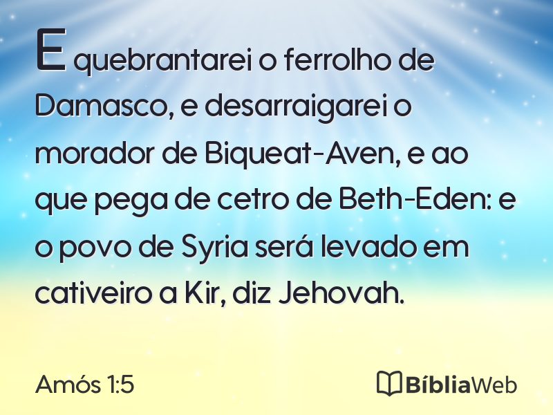 Amós 1:5 em imagem para compartilhar
