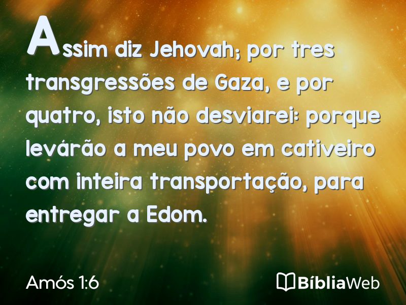 Amós 1:6 em imagem para compartilhar