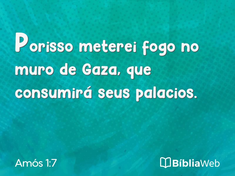 Amós 1:7 em imagem para compartilhar
