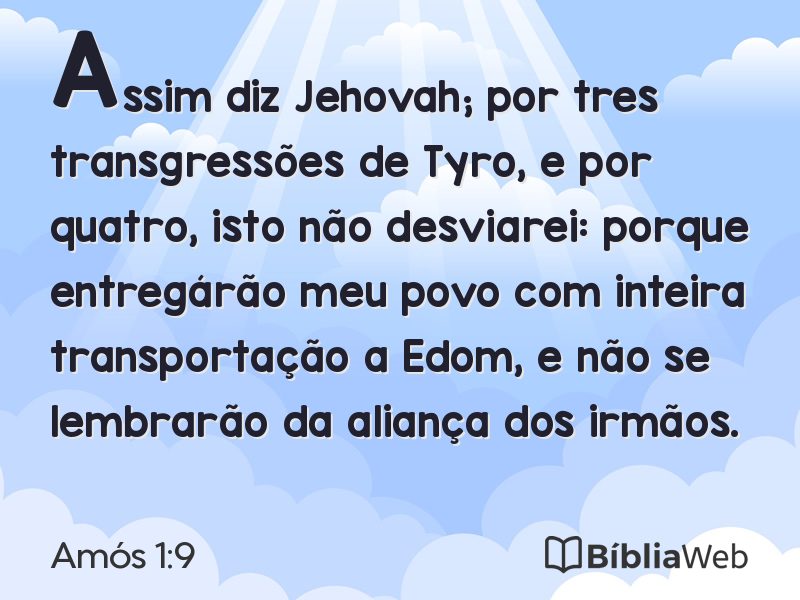 Amós 1:9 em imagem para compartilhar