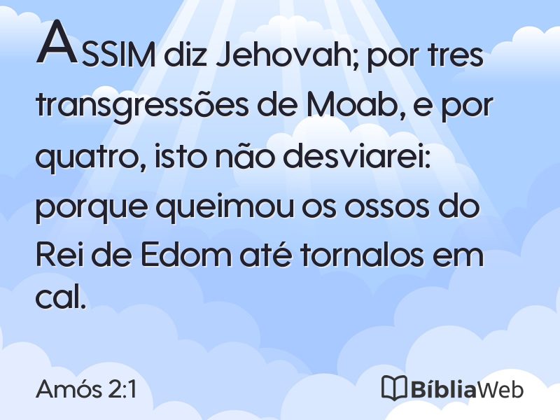 Amós 2:1 em imagem para compartilhar