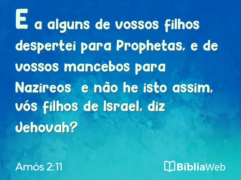 Amós 2:11 em imagem para compartilhar