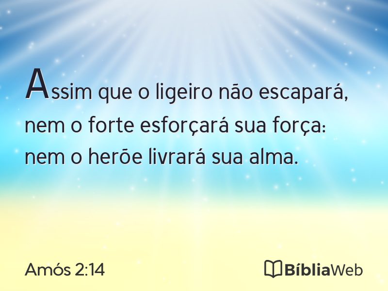 Amós 2:14 em imagem para compartilhar