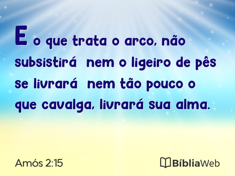 Amós 2:15 em imagem para compartilhar