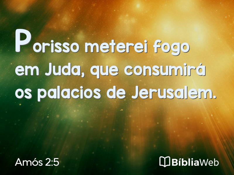 Amós 2:5 em imagem para compartilhar