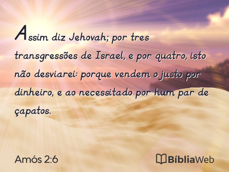 Amós 2:6 em imagem para compartilhar