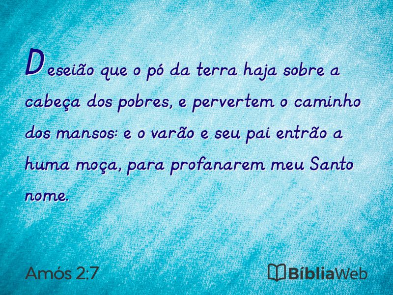 Amós 2:7 em imagem para compartilhar