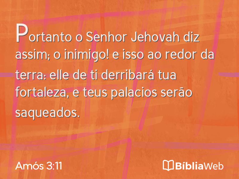 Amós 3:11 em imagem para compartilhar