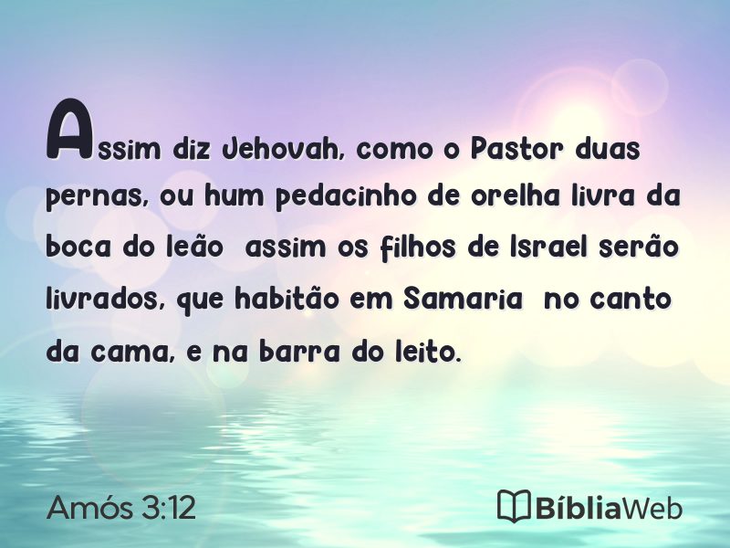 Amós 3:12 em imagem para compartilhar