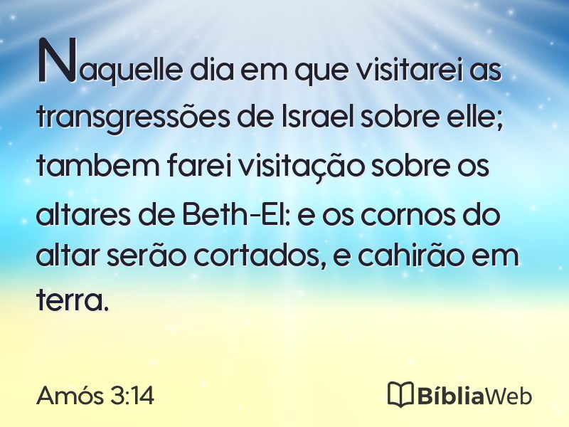 Amós 3:14 em imagem para compartilhar