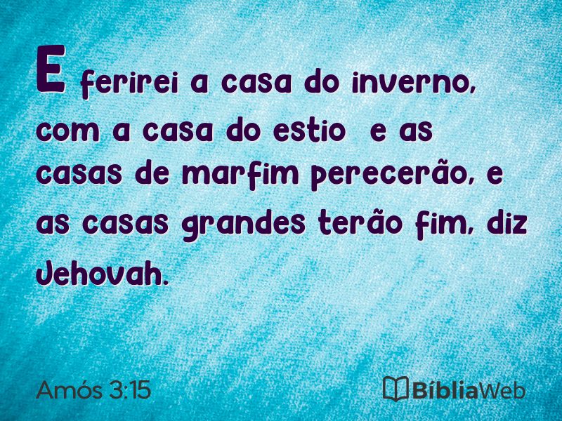 Amós 3:15 em imagem para compartilhar