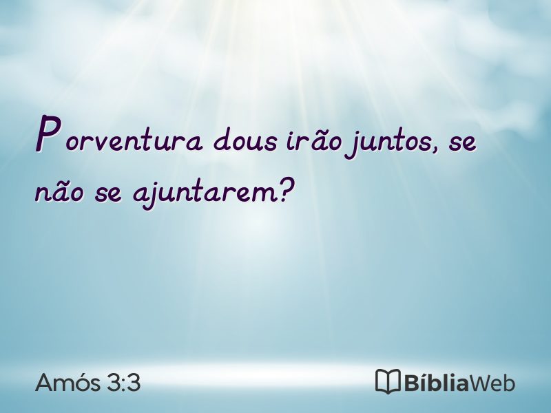 Amós 3:3 em imagem para compartilhar