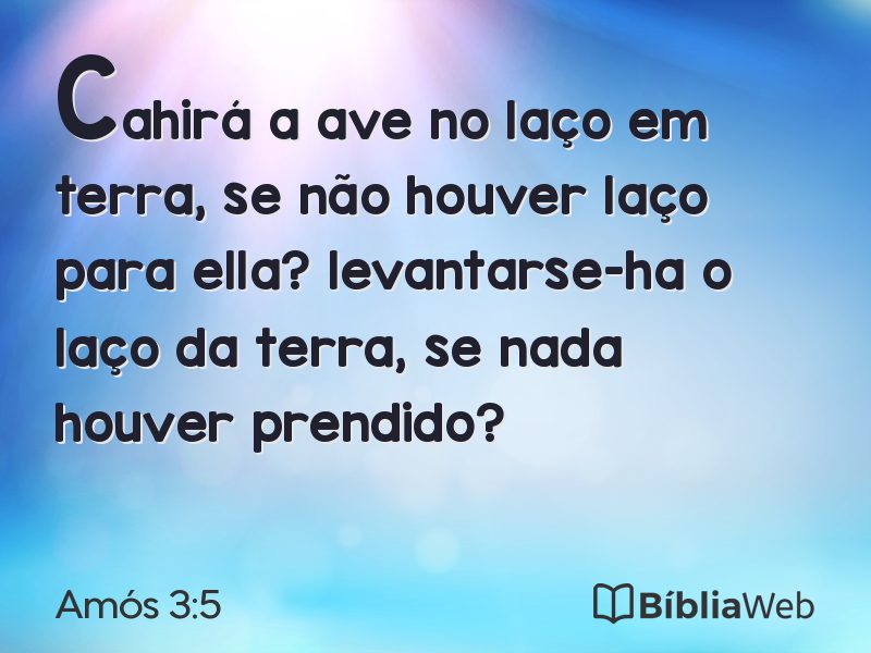 Amós 3:5 em imagem para compartilhar