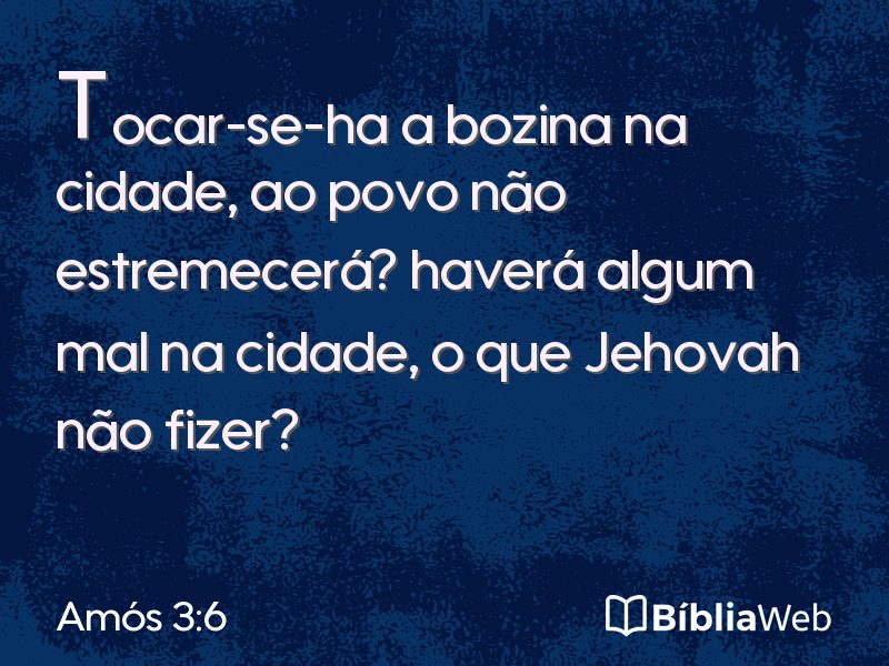 Amós 3:6 em imagem para compartilhar