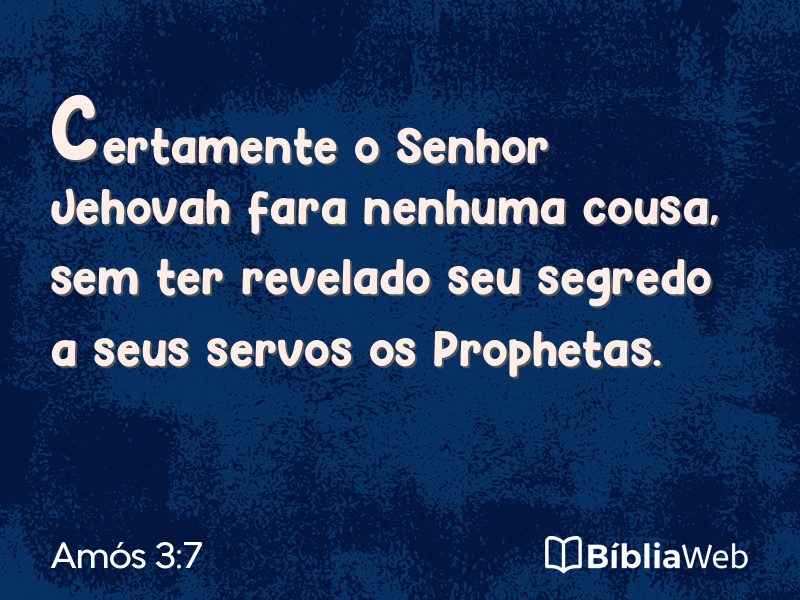 Amós 3:7 em imagem para compartilhar