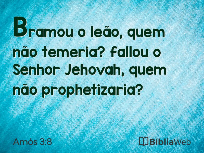 Amós 3:8 em imagem para compartilhar