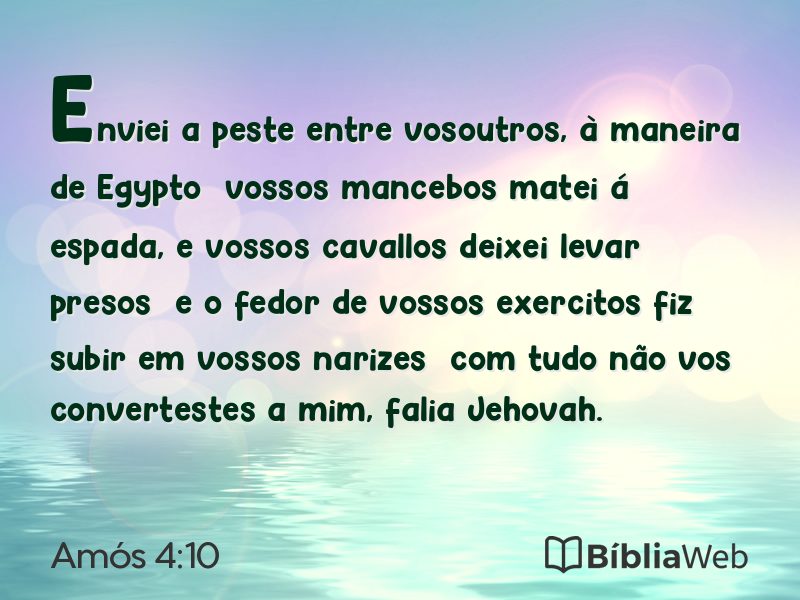 Amós 4:10 em imagem para compartilhar