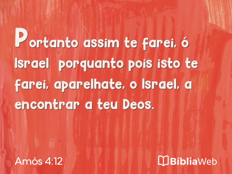 Amós 4:12 em imagem para compartilhar