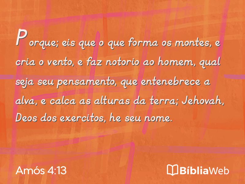 Amós 4:13 em imagem para compartilhar