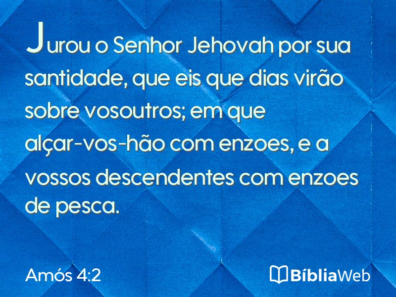 Amós 4:2 em imagem para compartilhar