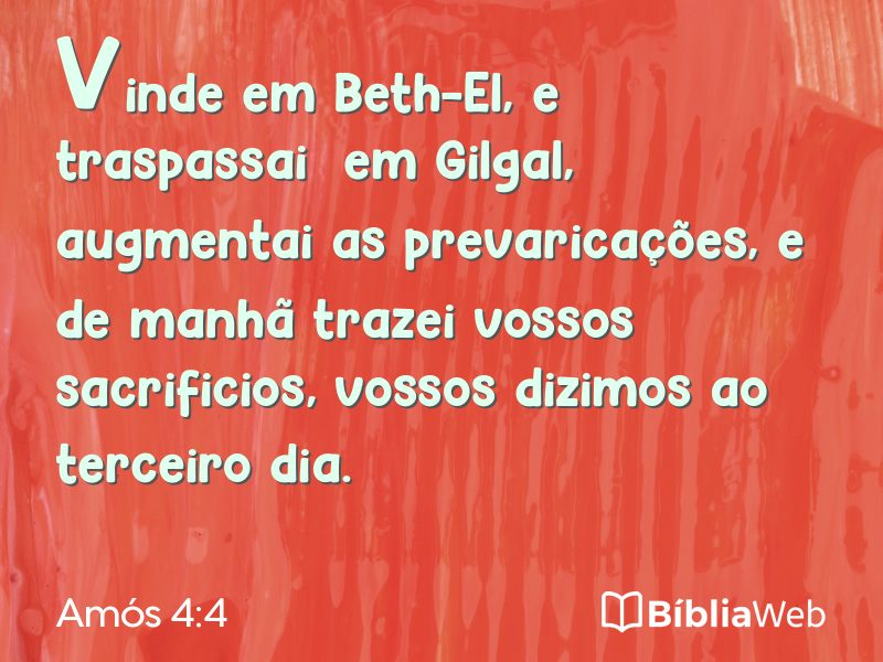 Amós 4:4 em imagem para compartilhar