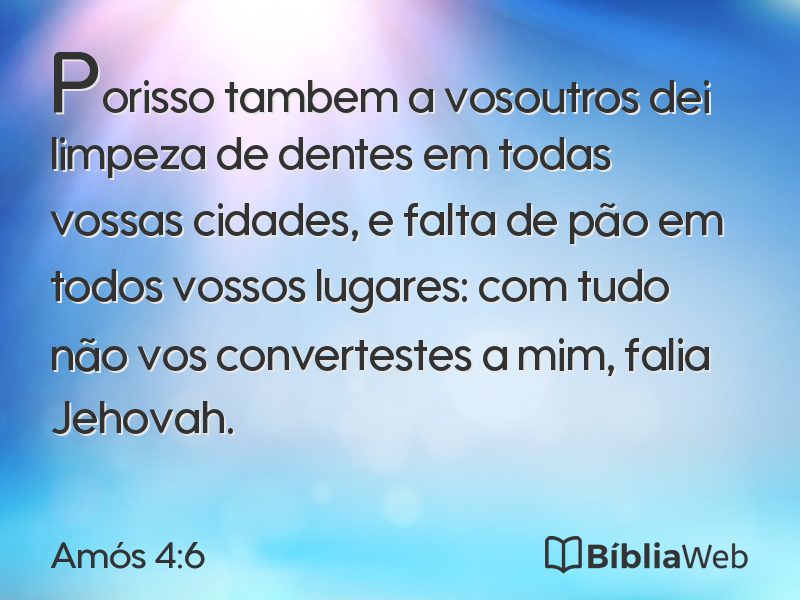 Amós 4:6 em imagem para compartilhar