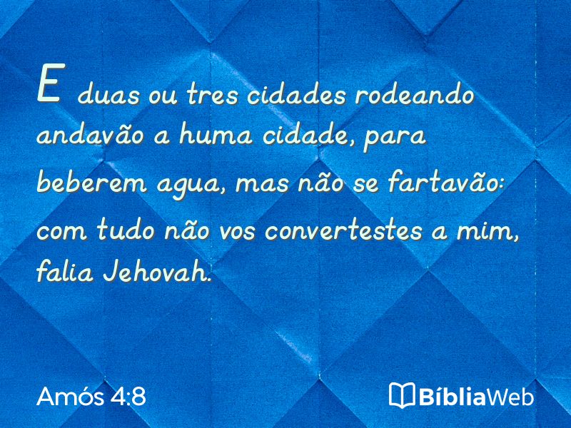 Amós 4:8 em imagem para compartilhar