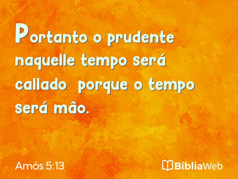 Amós 5:13 em imagem para compartilhar