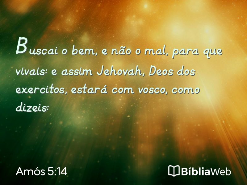 Amós 5:14 em imagem para compartilhar