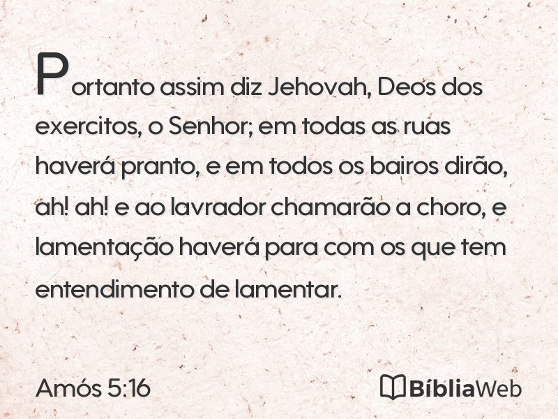 Amós 5:16 em imagem para compartilhar