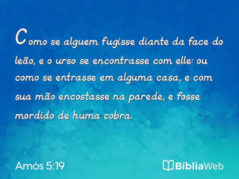 Amós 5:19 em imagem para compartilhar