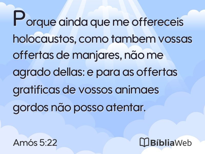 Amós 5:22 em imagem para compartilhar